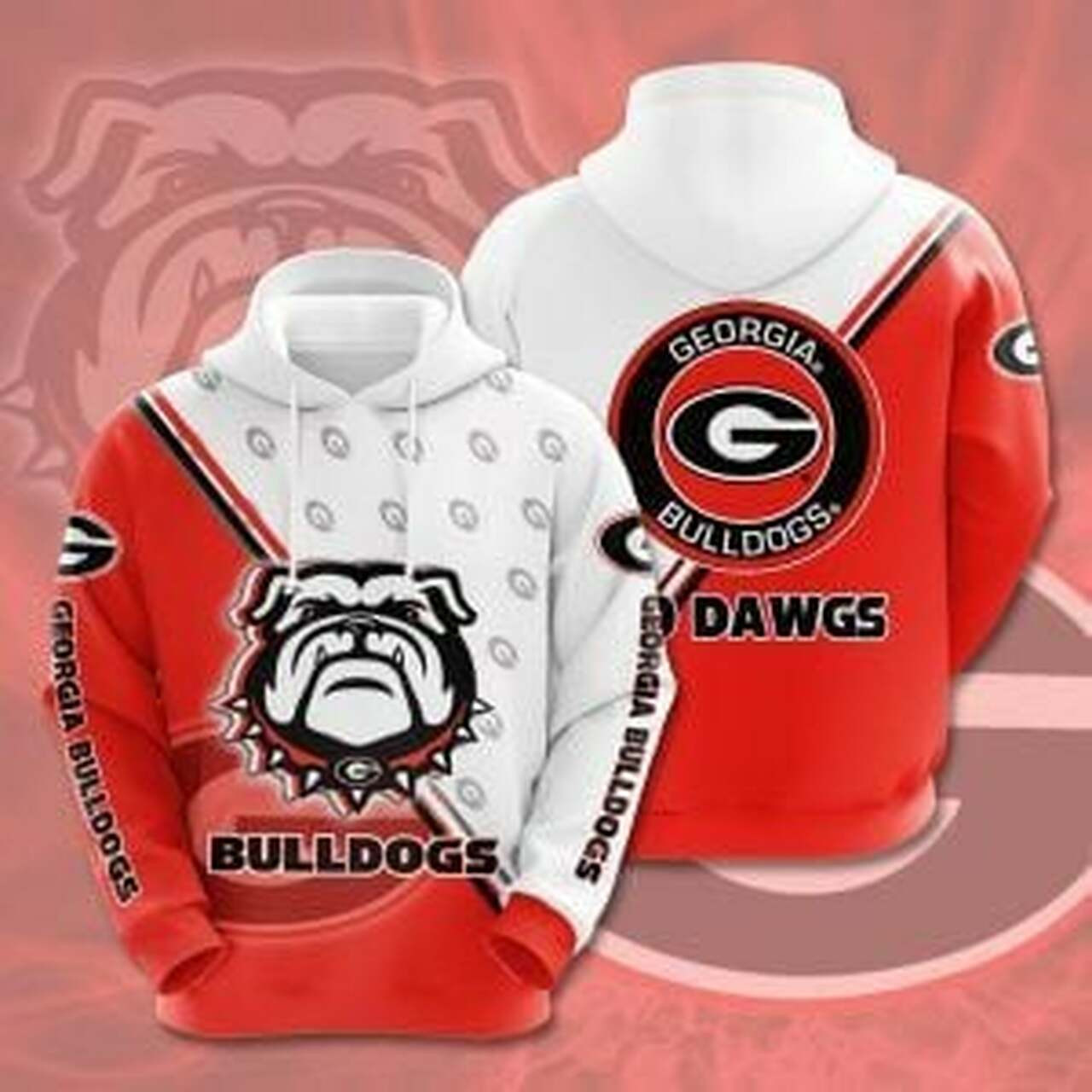 Georgia Bulldogs 3d All Over Print Hoodie