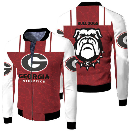 Georgia Bulldogs Athletics Ncaa For Bulldogs Lover Fleece Bomber Jacket