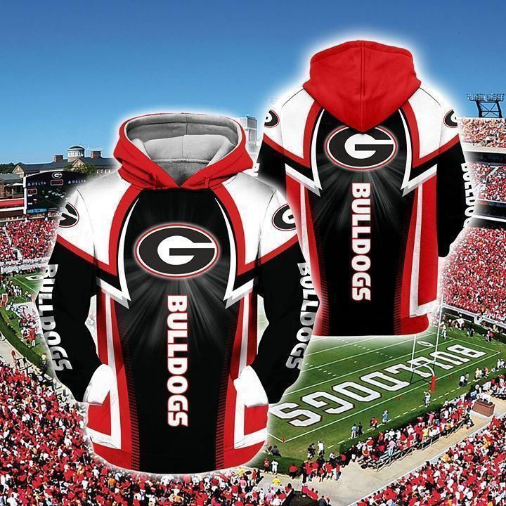 Georgia Bulldogs Football Pullover And Zippered Hoodies Custom 3D Georgia Bulldogs Football Graphic Printed 3D Hoodie All Over Print Hoodie For Men For Women