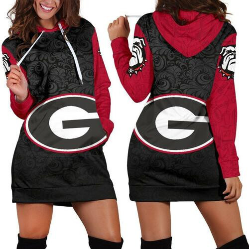 Georgia Bulldogs Hoodie Dress Sweater Dress Sweatshirt Dress 3d All Over Print For Women Hoodie