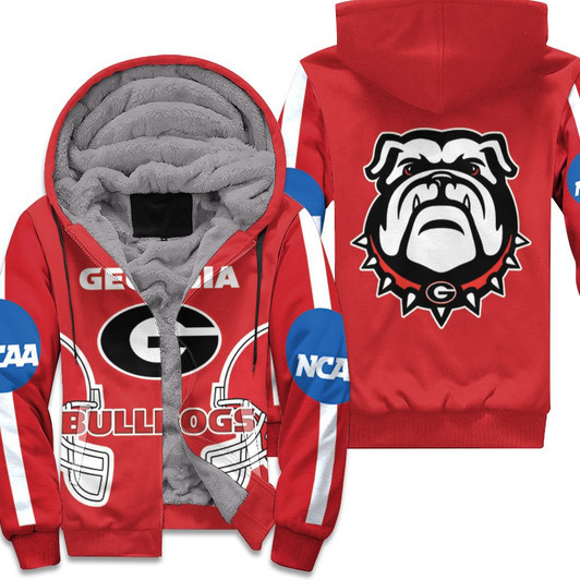 Georgia Bulldogs Ncaa Fan Mascot 3D Fleece Hoodie