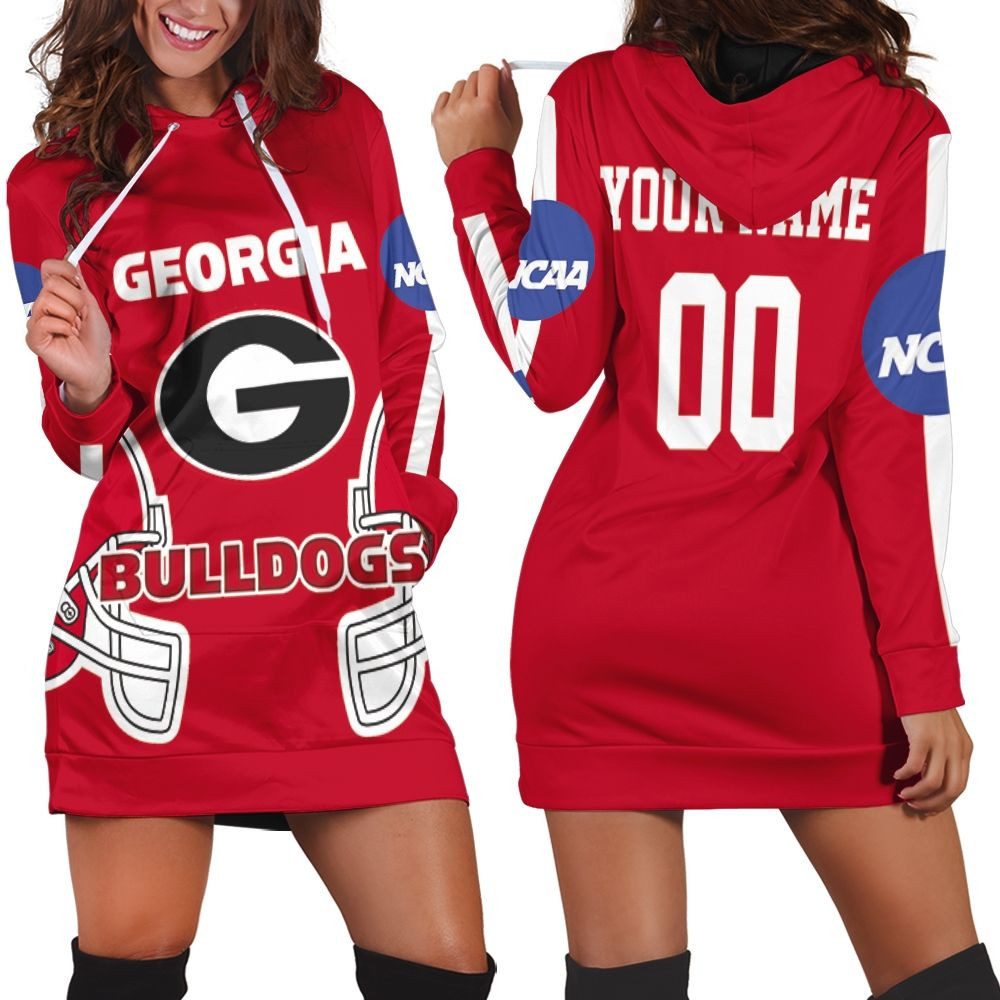 Georgia Bulldogs Ncaa Fan Mascot 3d Hoodie Dress Sweater Dress Sweatshirt Dress
