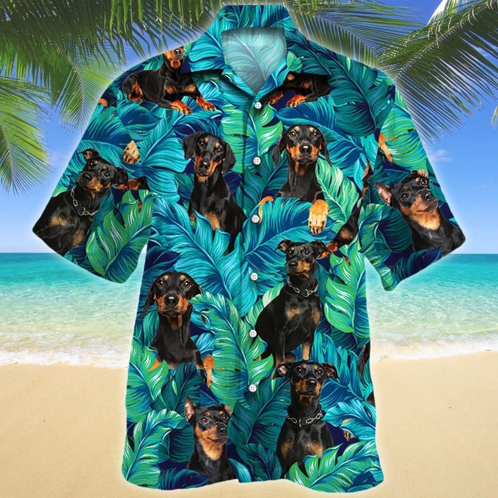 German Pinscher Dog Lovers Aloha Hawaiian Shirt Colorful Short Sleeve Summer Beach Casual Shirt For Men And Women