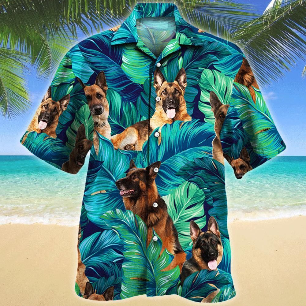 German Shepherd Dog Lovers Aloha Hawaiian Shirt Colorful Short Sleeve Summer Beach Casual Shirt For Men And Women