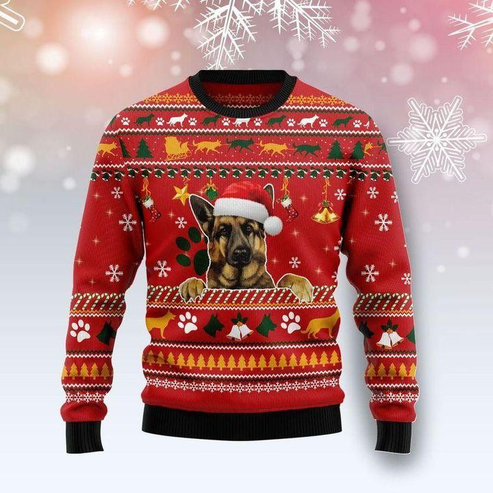 German Shepherd Dog Ugly Christmas Sweater Ugly Sweater For Men Women