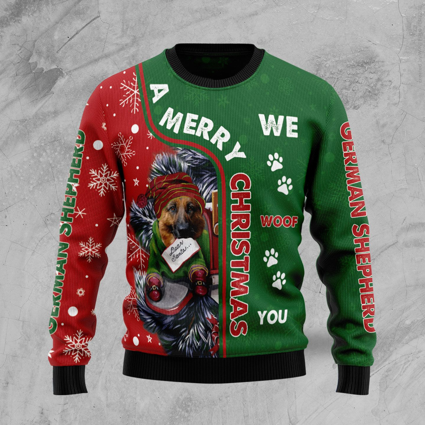 German Shepherd Merry Christmas Ugly Christmas Sweater Ugly Sweater For Men Women