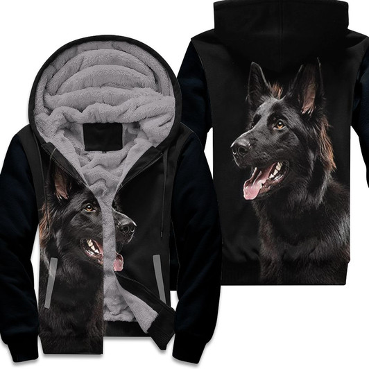 German Shepherd Posture For Dog Lovers 3D Fleece Hoodie