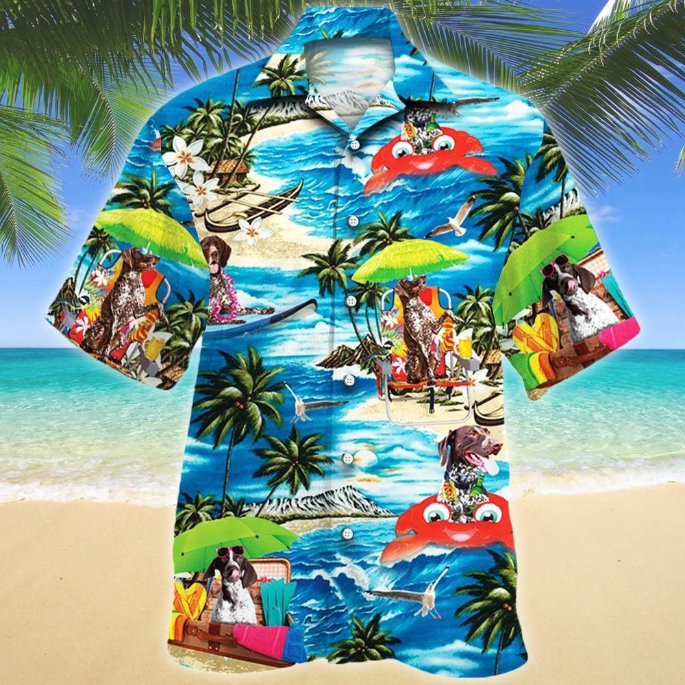 German Shorthaired Pointer Dog Lovers Beach Vibe Aloha Hawaiian Shirt Colorful Short Sleeve Summer Beach Casual Shirt For Men And Women