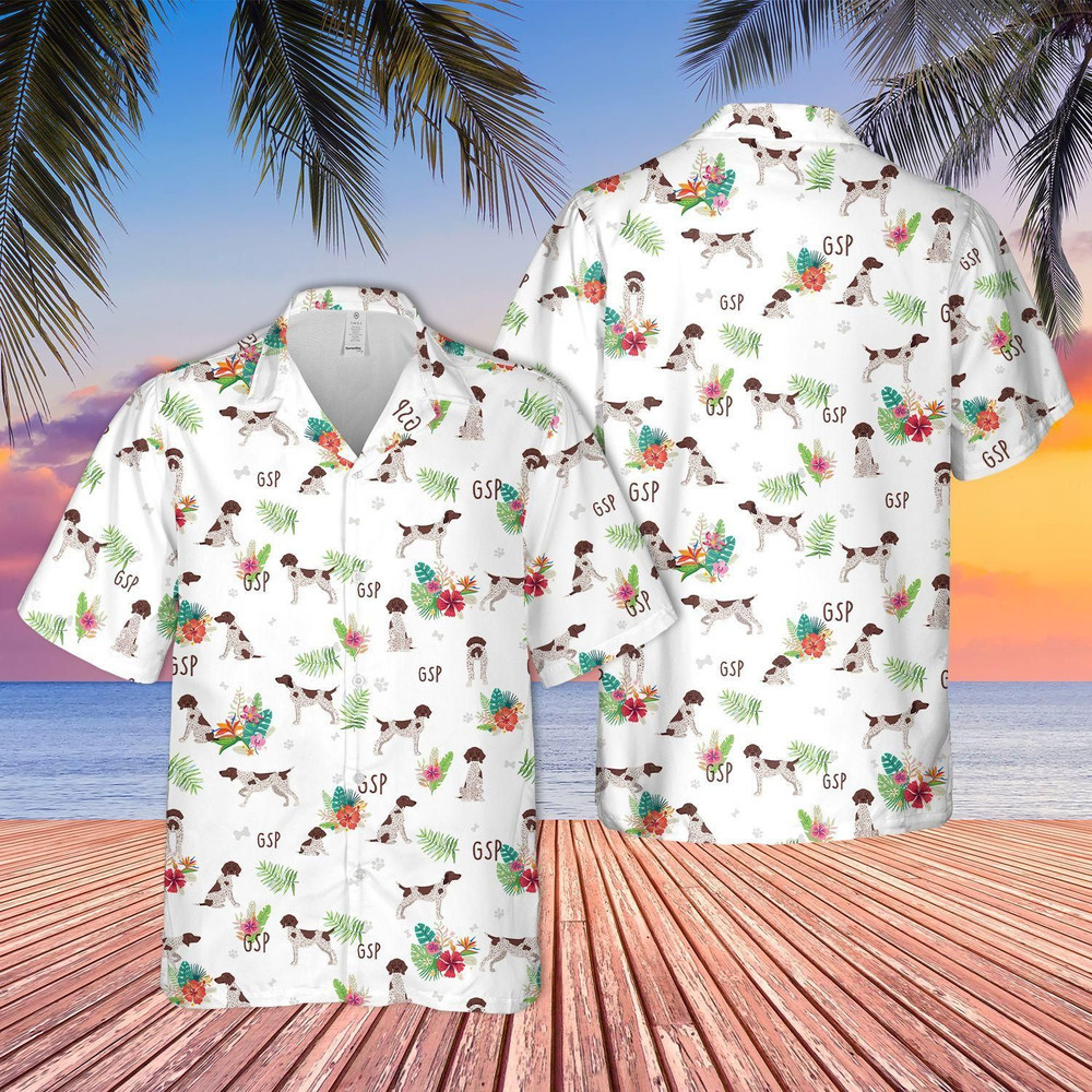 German Shorthaired Pointer Dog Lovers Funny Aloha Hawaiian Shirt Colorful Short Sleeve Summer Beach Casual Shirt For Men And Women