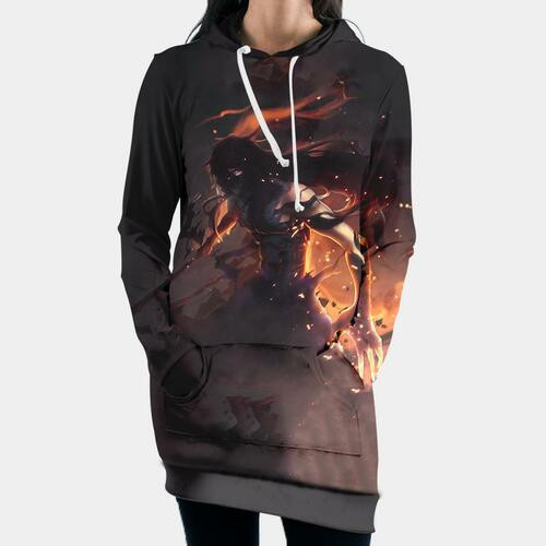 Getsuga Tenshou Final Transformation Hooded Dress Bleach 3d Hoodie Dress Sweater Dress Sweatshirt Dress Hoodie