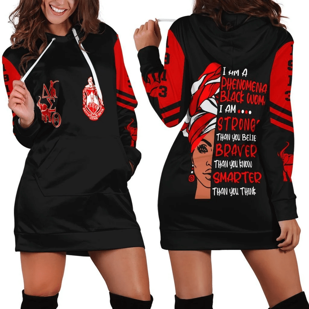 Getteestore Dress DELTA SIGMA THETA PHENOMENAL Hoodie Dress For Women