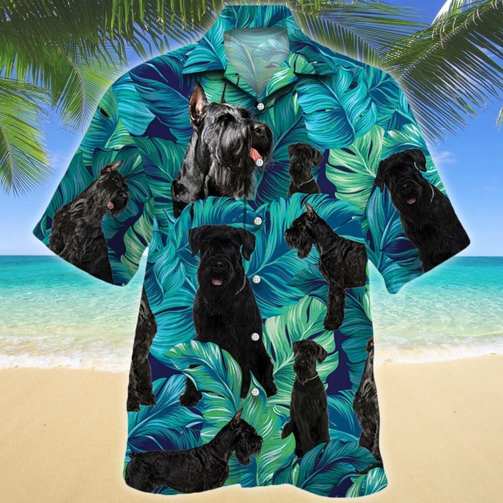 Giant Schnauzer Dog Lovers Aloha Hawaiian Shirt Colorful Short Sleeve Summer Beach Casual Shirt For Men And Women