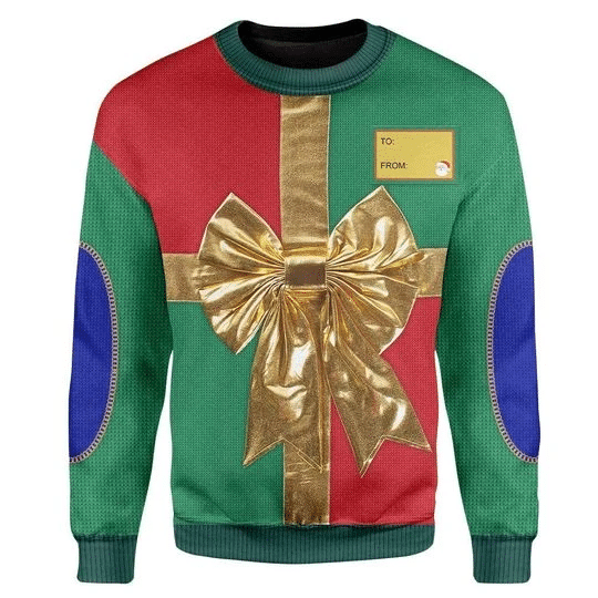 Gift Box Ugly Christmas Sweater Ugly Sweater For Men Women