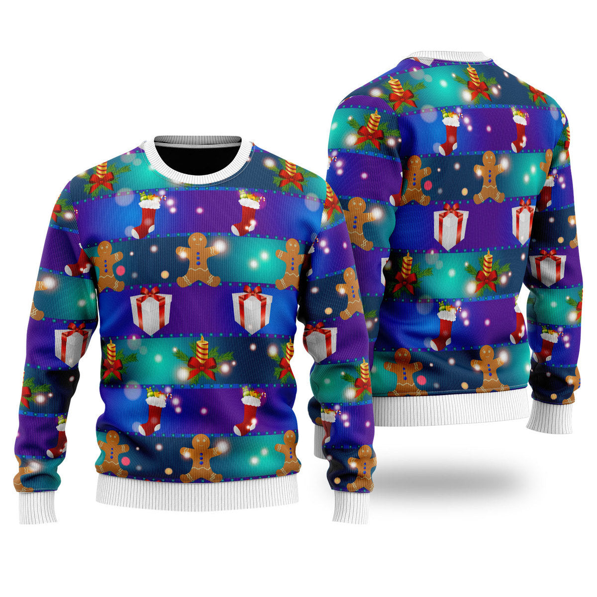 Gingerbread Man New Year Ugly Christmas Sweater Ugly Sweater For Men Women