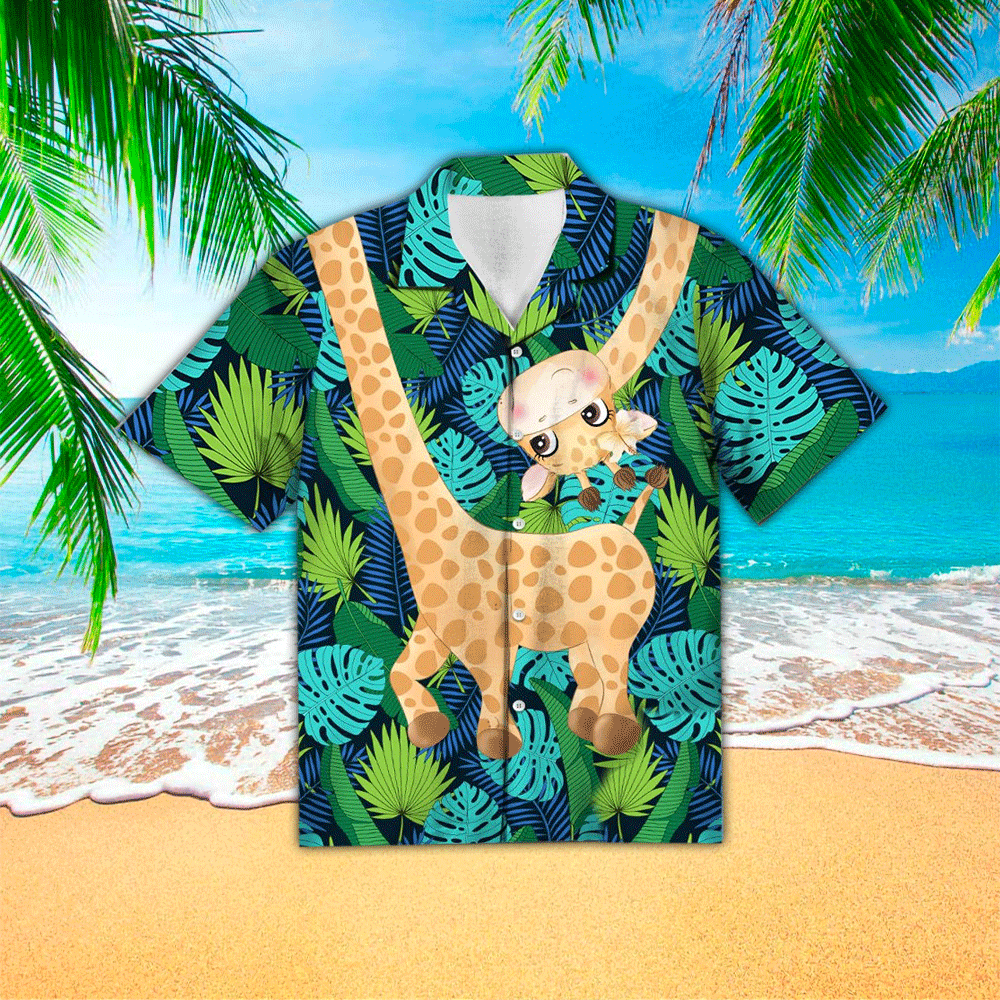 Giraffe Aloha Hawaii Shirt Perfect Hawaiian Shirt For Giraffe Lover Shirt for Men and Women