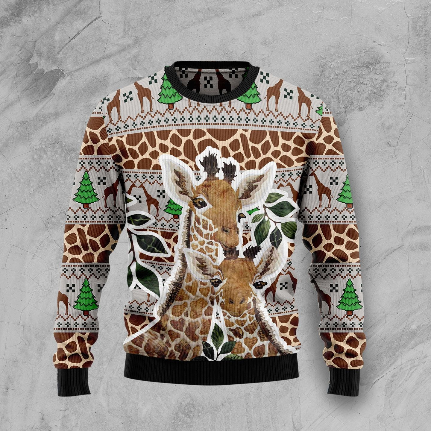 Giraffe Family Christmas Ugly Christmas Sweater, Ugly Sweater For Men Women, Holiday Sweater