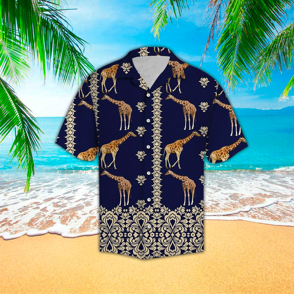 Giraffe Hawaiian Shirt For Men Giraffe Lover Gifts Shirt for Men and Women