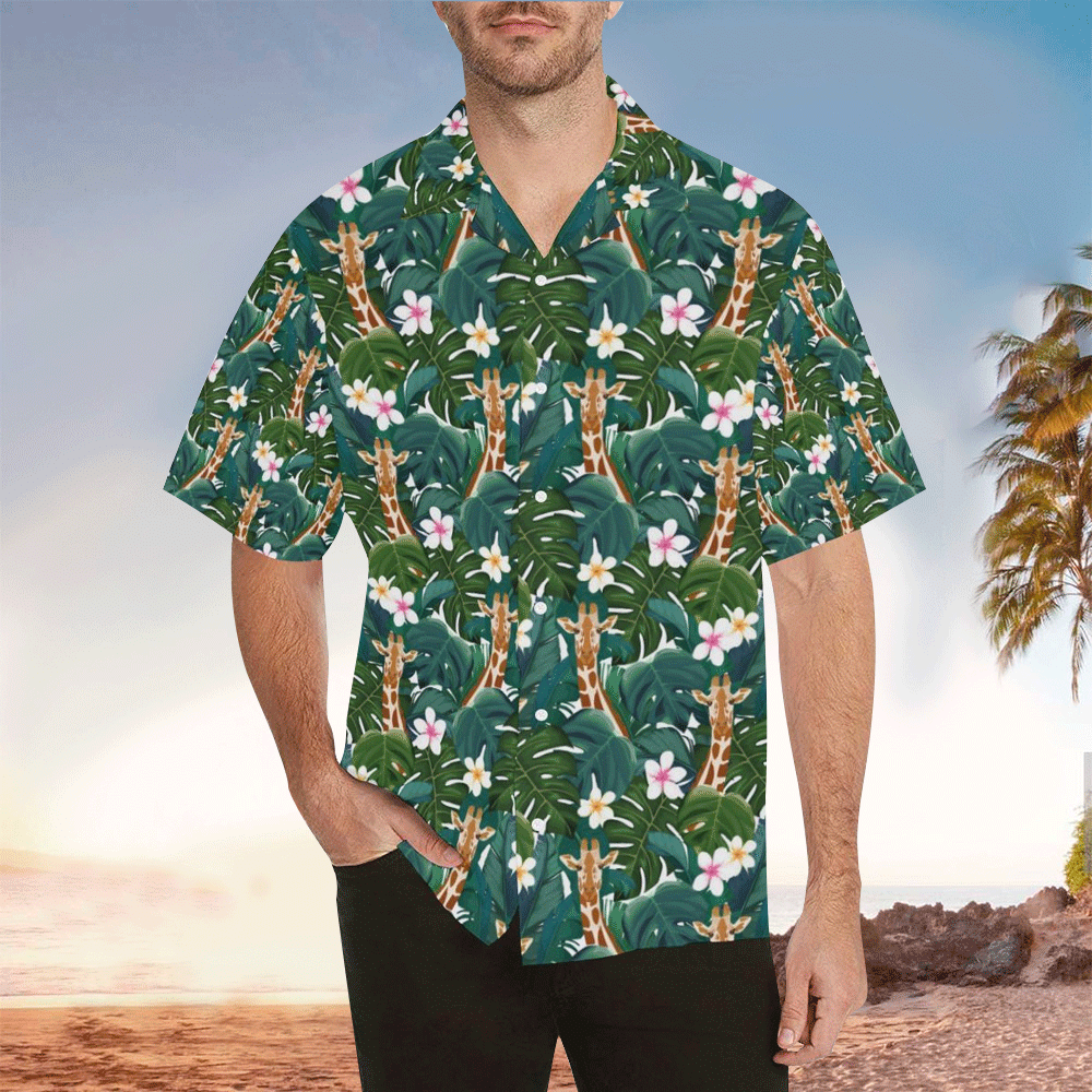 Giraffe Hawaiian Shirt Perfect Giraffe Clothing Shirt for Men and Women