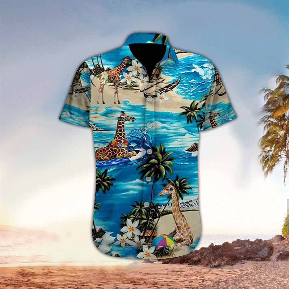 Giraffe Hawaiian Shirt Perfect Giraffe Clothing Shirt for Men and Women