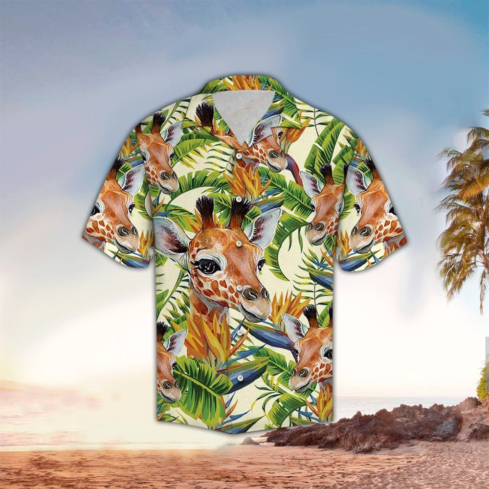 Giraffe Hawaiian Shirt Perfect Giraffe Clothing Shirt for Men and Women
