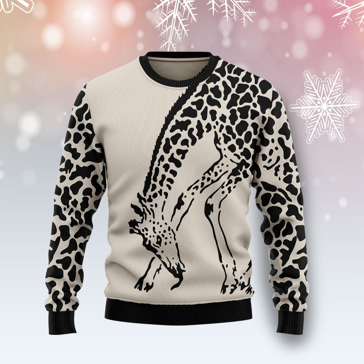 Giraffe Pattern Ugly Christmas Sweater Ugly Sweater For Men Women