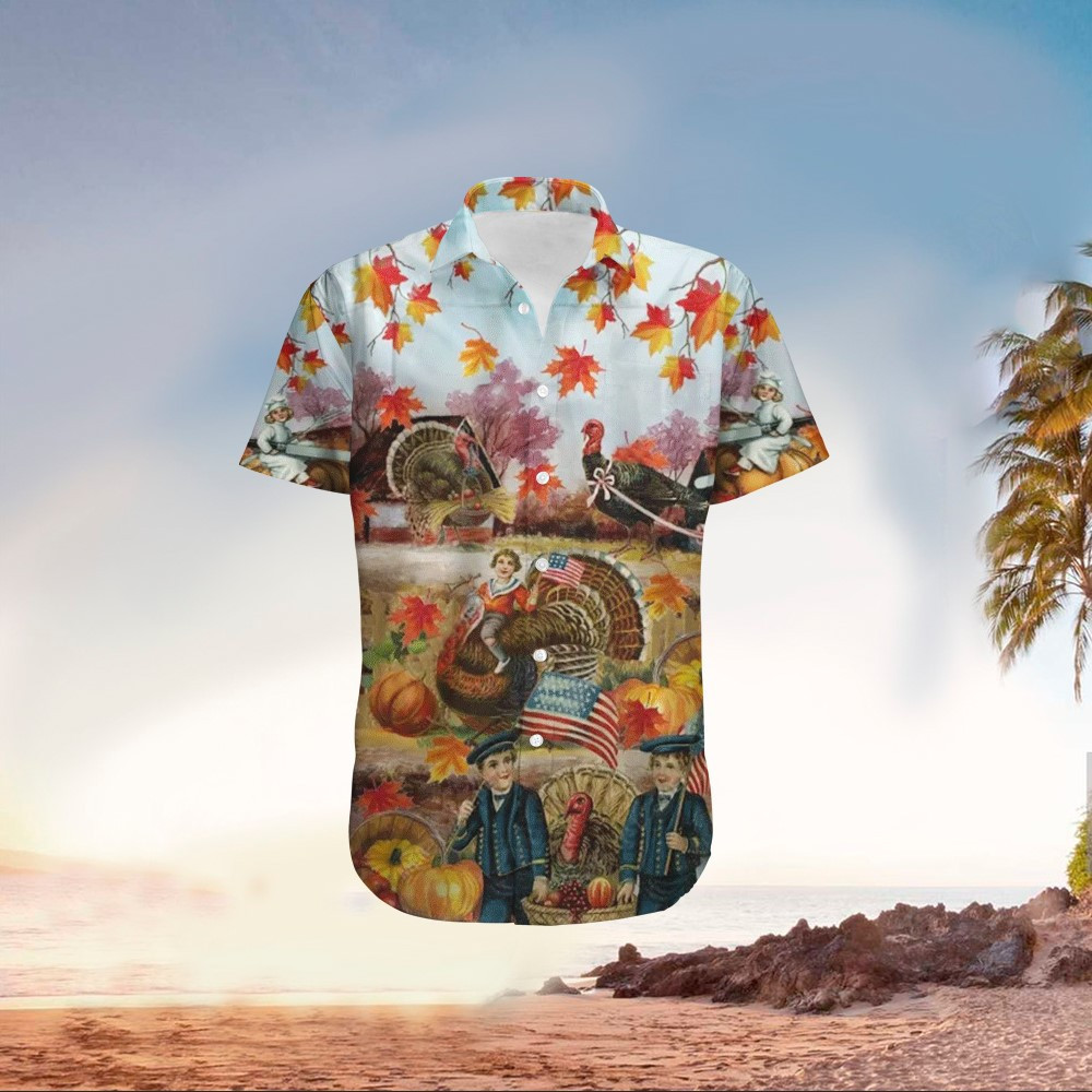 Give Thanks Thanksgiving 2020 Colorful Unique Hawaiian Shirt for Men and Women