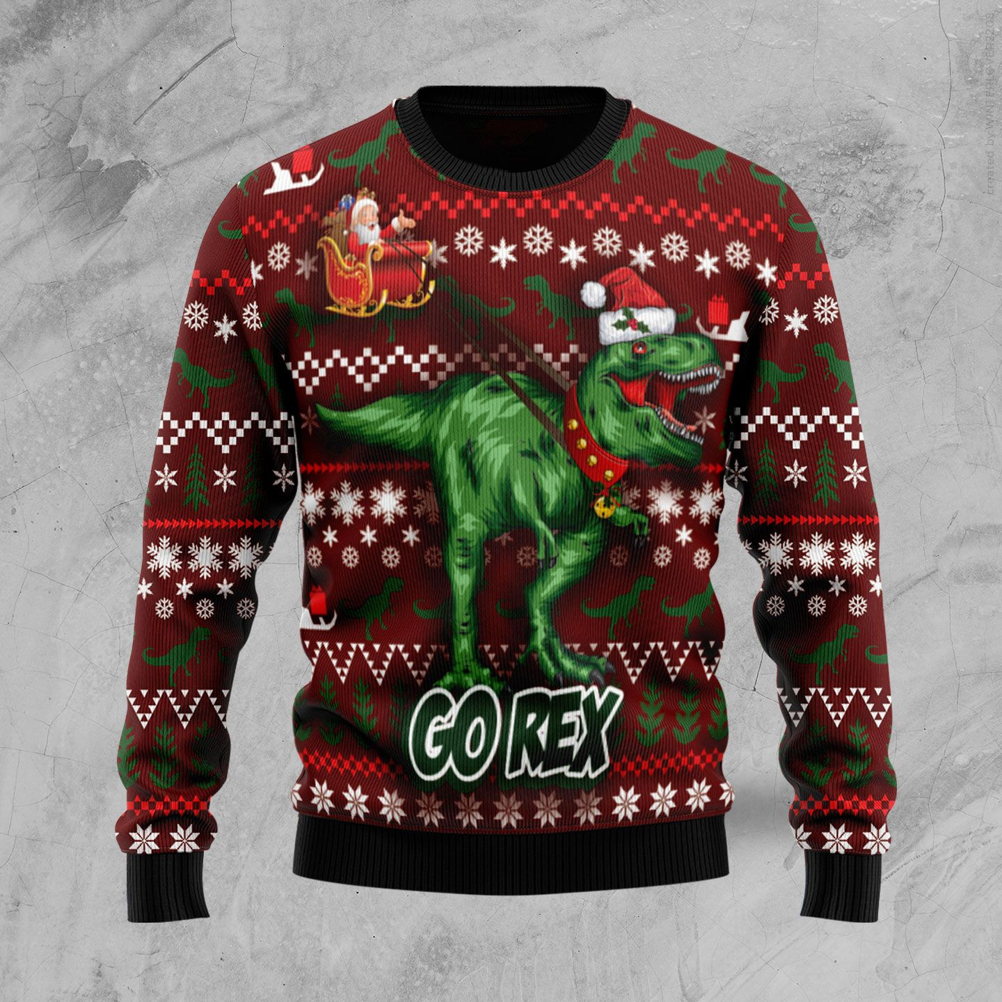 Go Rex Ugly Christmas Sweater