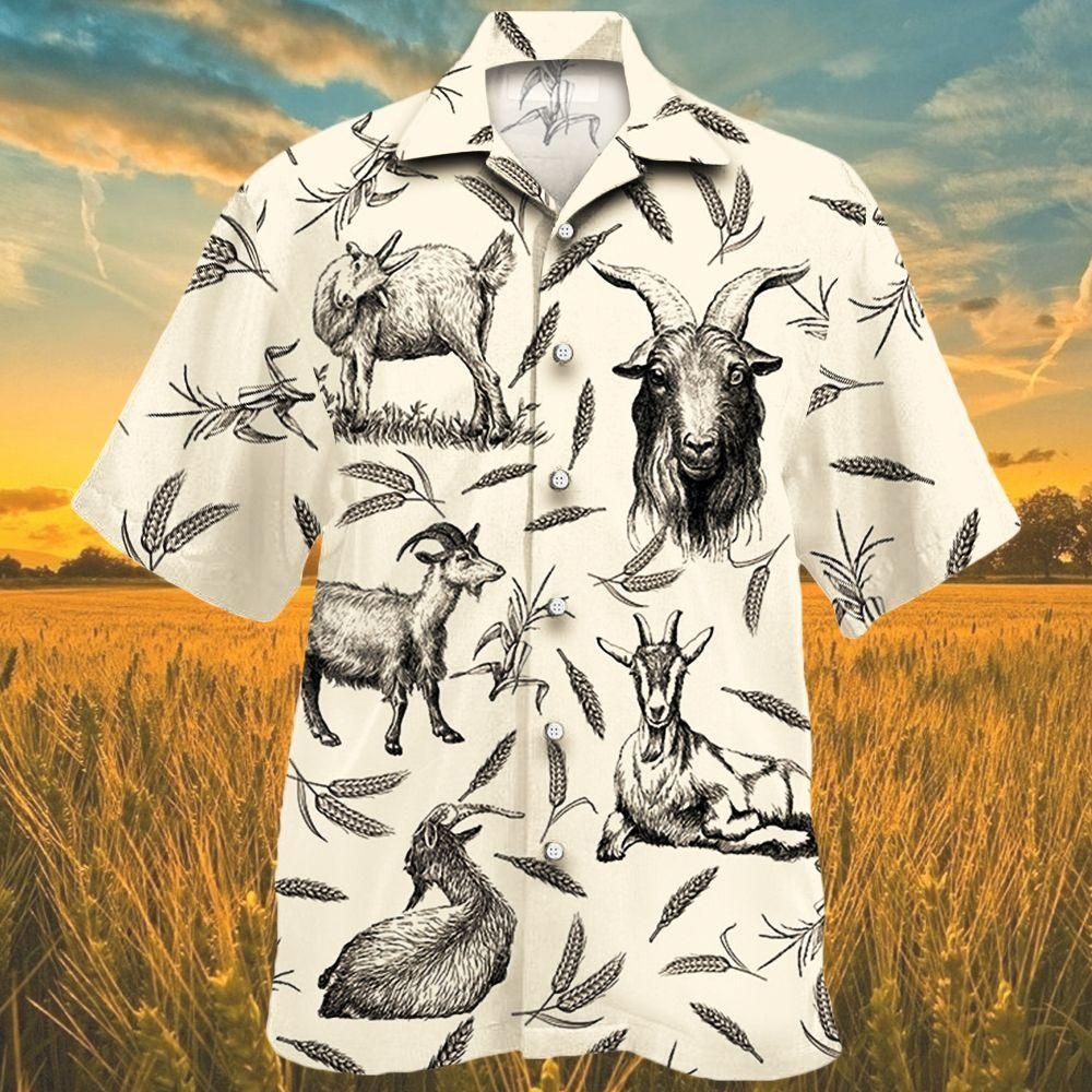 Goat Farm Lovers Aloha Hawaiian Shirt Colorful Short Sleeve Summer Beach Casual Shirt For Men And Women