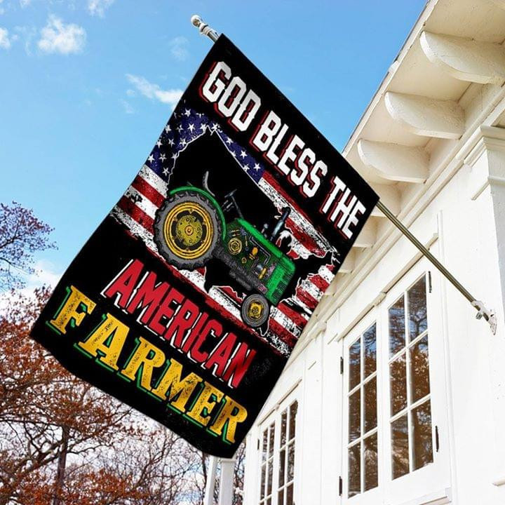 God Bless The American Farmer Flag Garden Flag House Flag