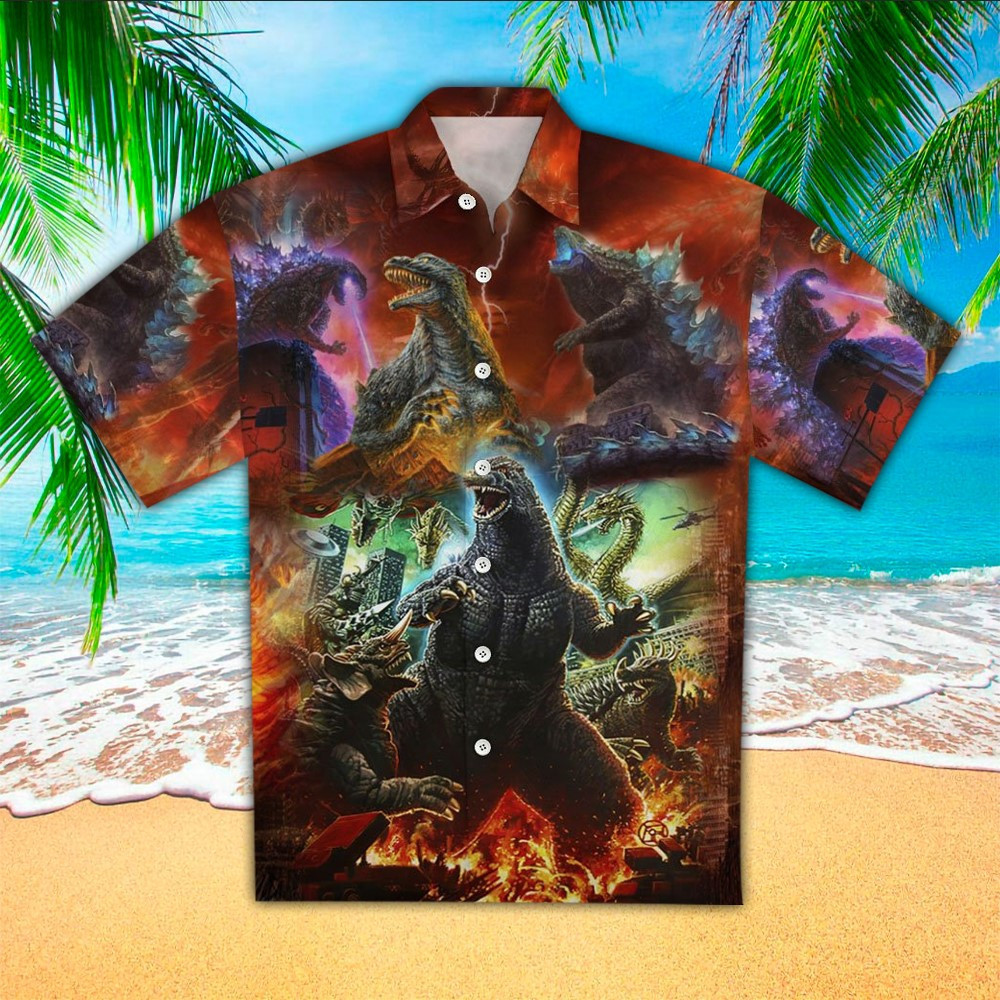 Godzilla Aloha Shirt Perfect Hawaiian Shirt For Godzilla Lover Shirt For Men and Women