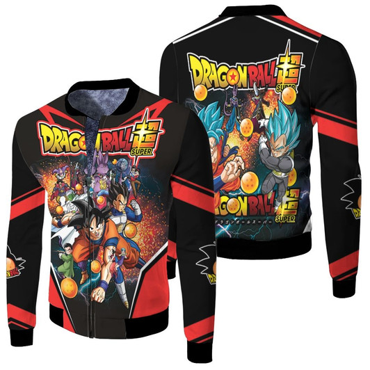 Goku Vegeta Universe God Wars Fleece Bomber Jacket