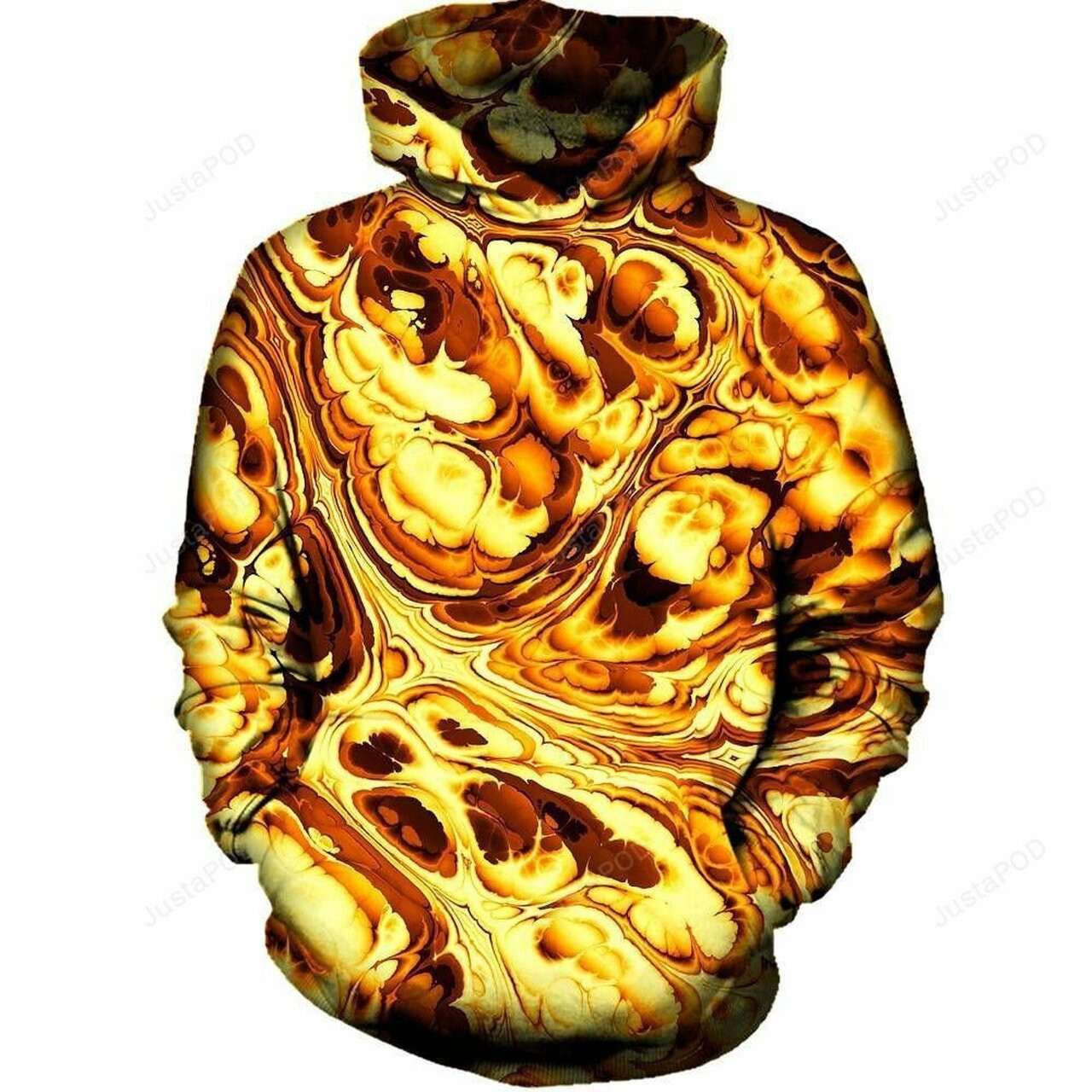 Gold Abstract Painting 3d All Over Printed Hoodie