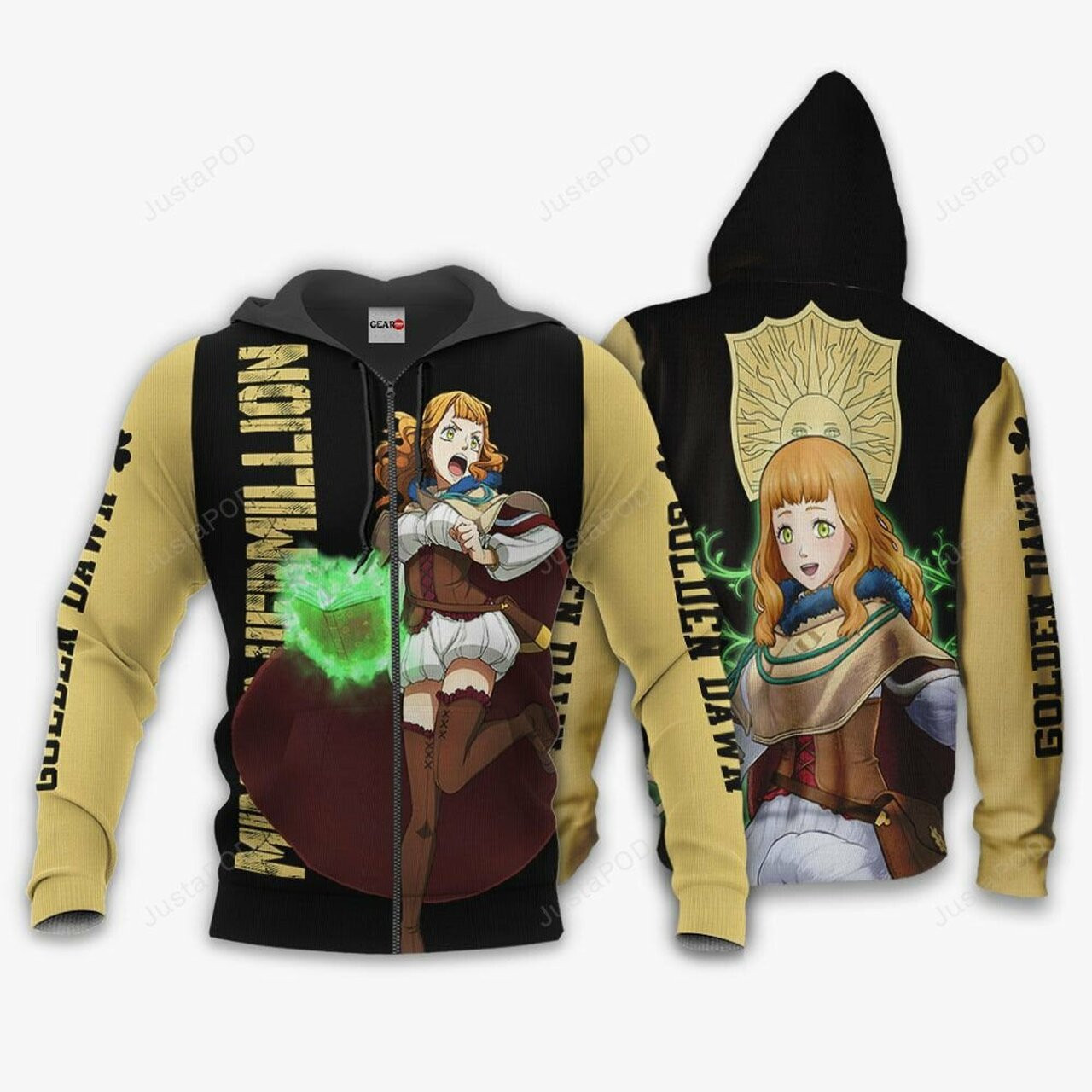 Golden Dawn Mimosa Vermillion Black Clover Anime 3d All Over Print Hoodie