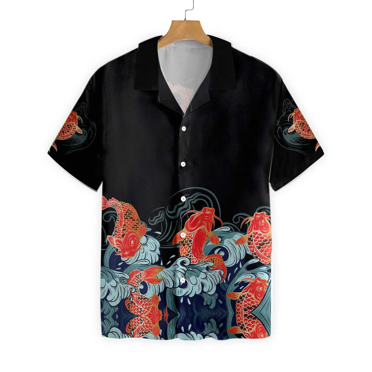 Golden Koi Fish Hawaiian Shirt