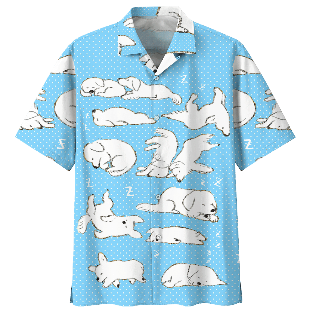 Golden Retriever Dog Sleeping Aloha Hawaiian Shirt Colorful Short Sleeve Summer Beach Casual Shirt For Men And Women