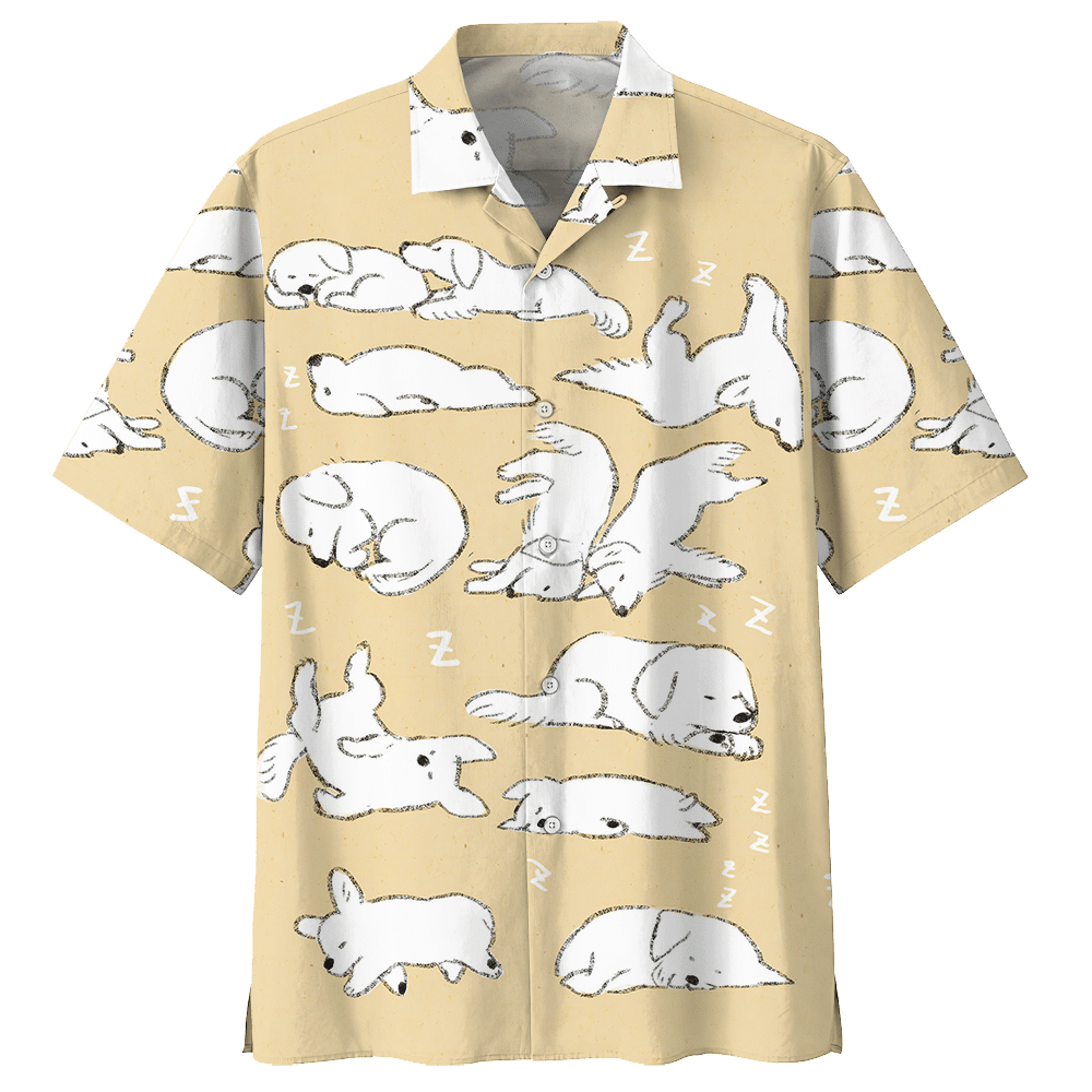 Golden Retriever Dog Sleeping Aloha Hawaiian Shirt Colorful Short Sleeve Summer Beach Casual Shirt For Men And Women