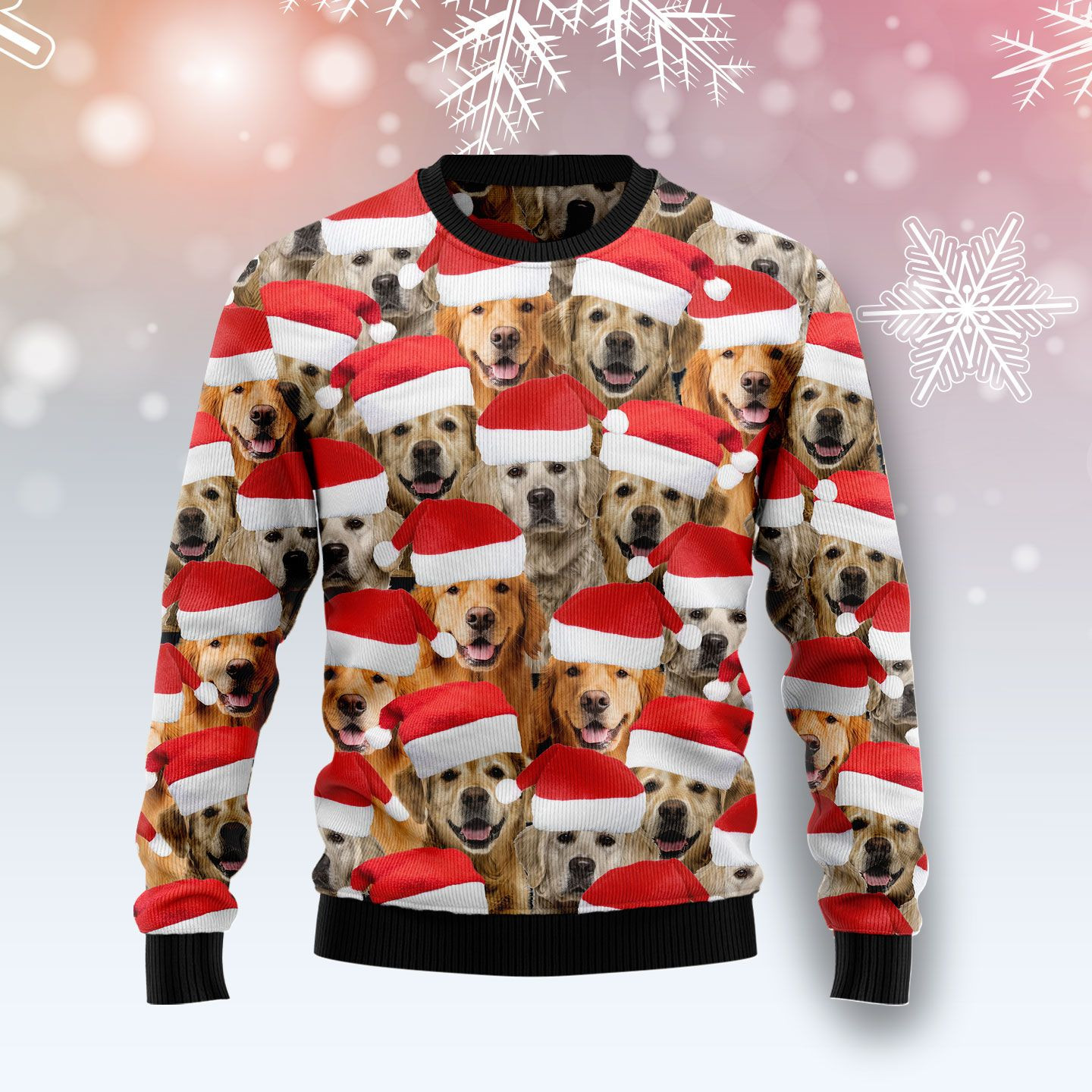 Golden Retriever Group Awesome Ugly Christmas Sweater