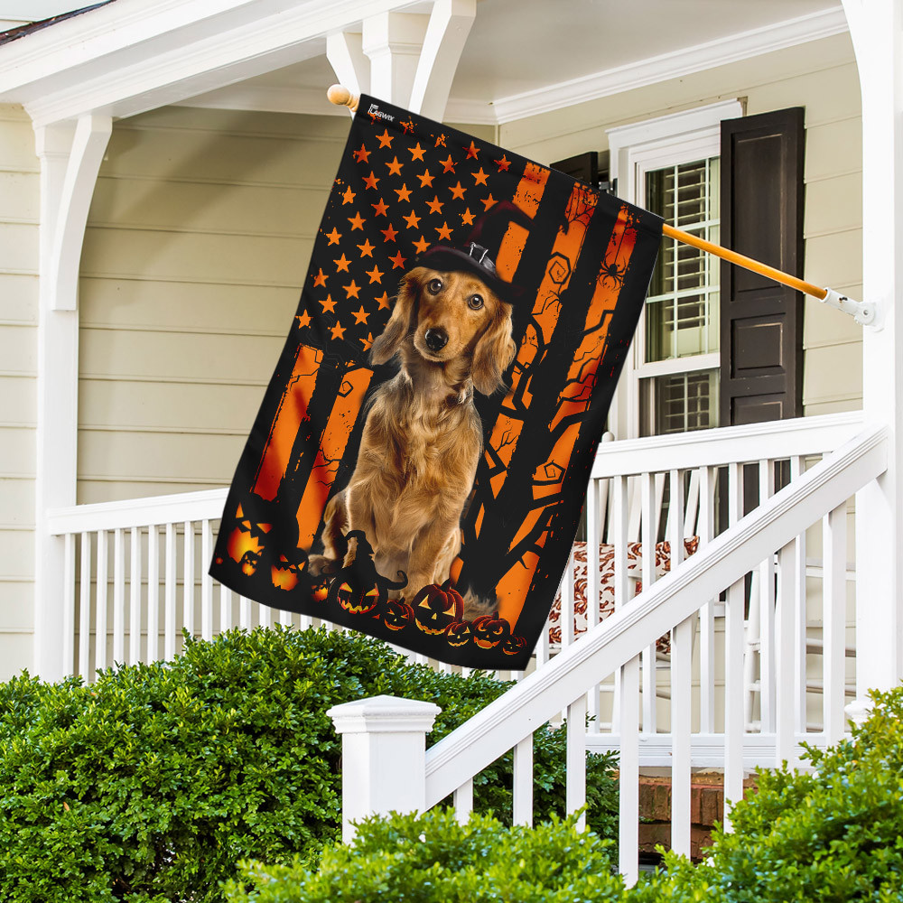 Golden Retriever Halloween Flag Halloween Outdoor Decor Fall Yard House Decoration