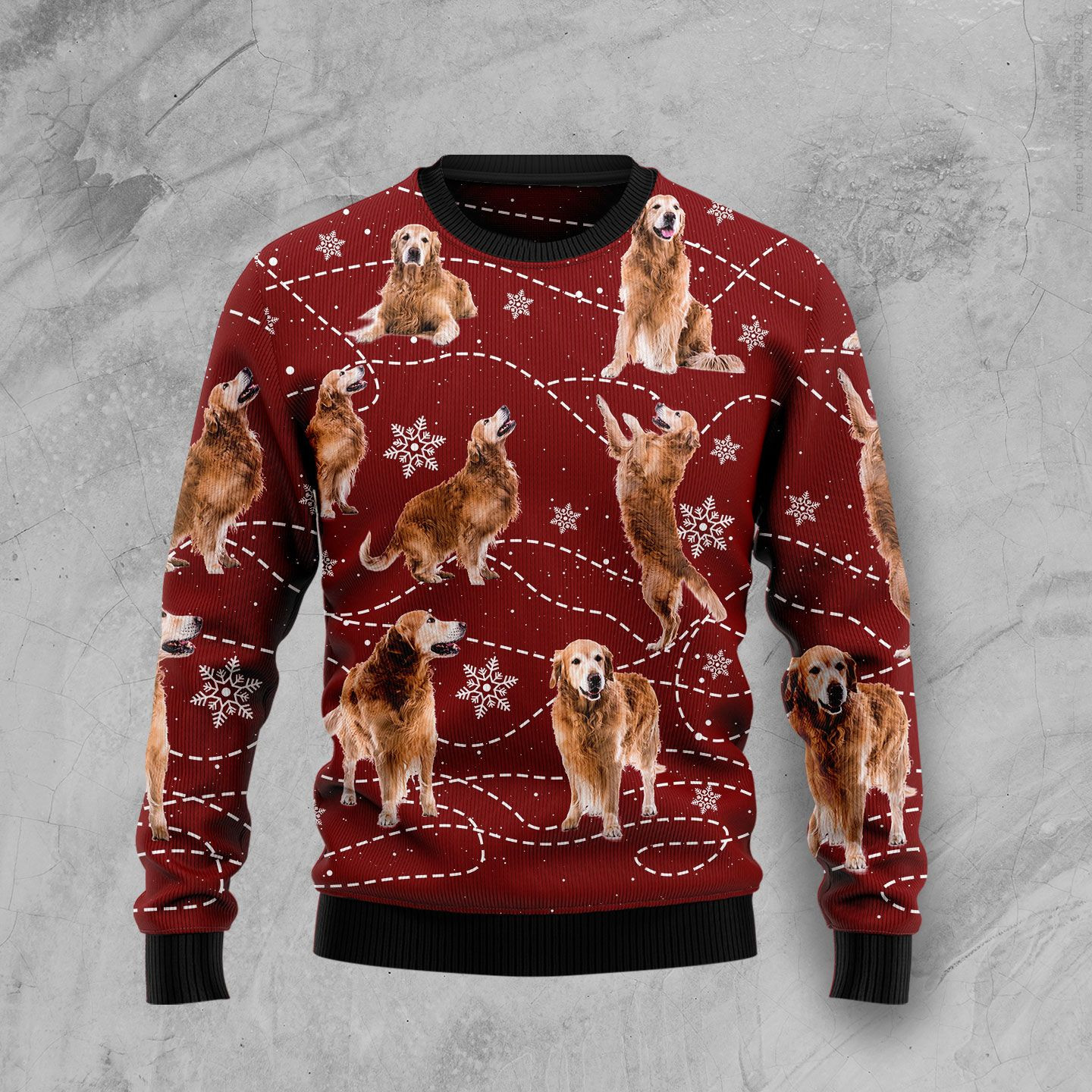 Golden Retriever Xmas Ugly Christmas Sweater Ugly Sweater For Men Women