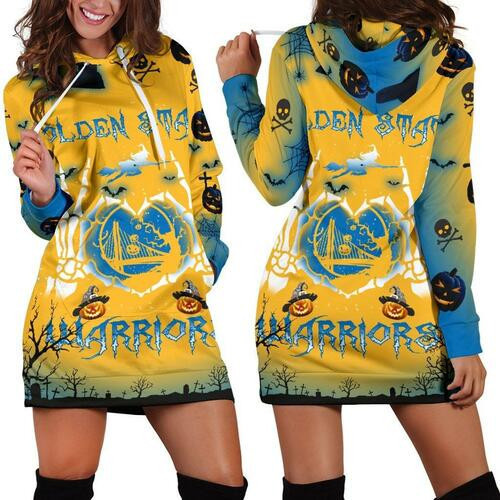Golden State Warriors Hoodie Dress Sweater Dress Sweatshirt Dress 3d All Over Print For Women For Halloween Hoodie