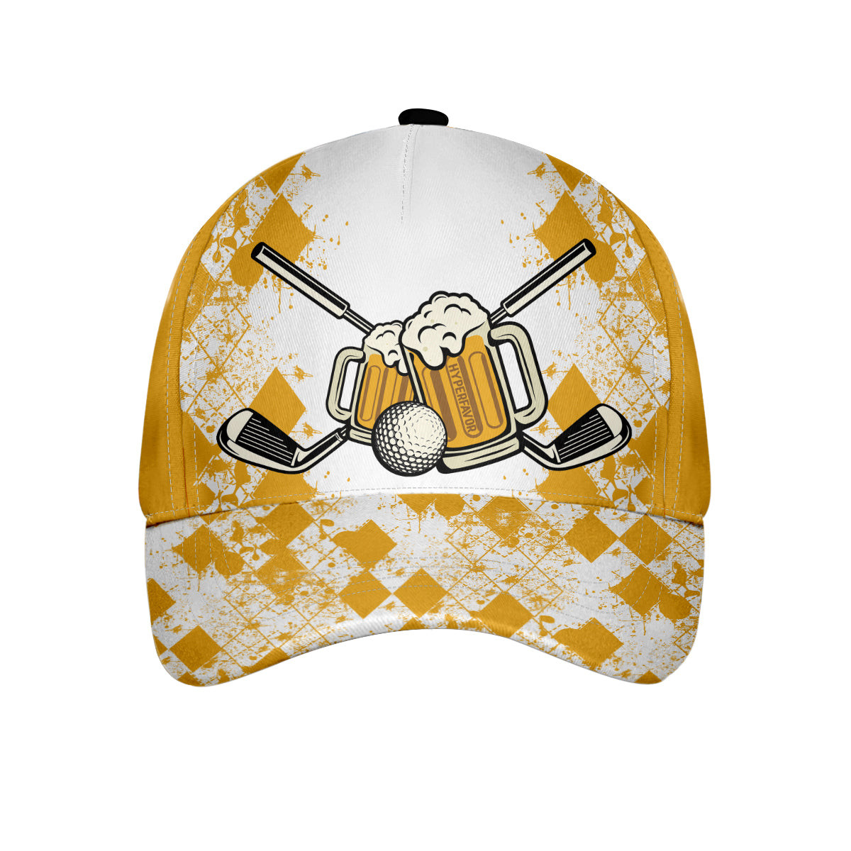 Golf And Beer Illustration Cap