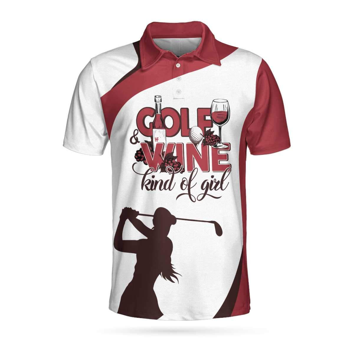 Golf And Wine Kind Of Girl Golf Short Sleeve Golf Polo Shirt Polo Shirts For Men And Women