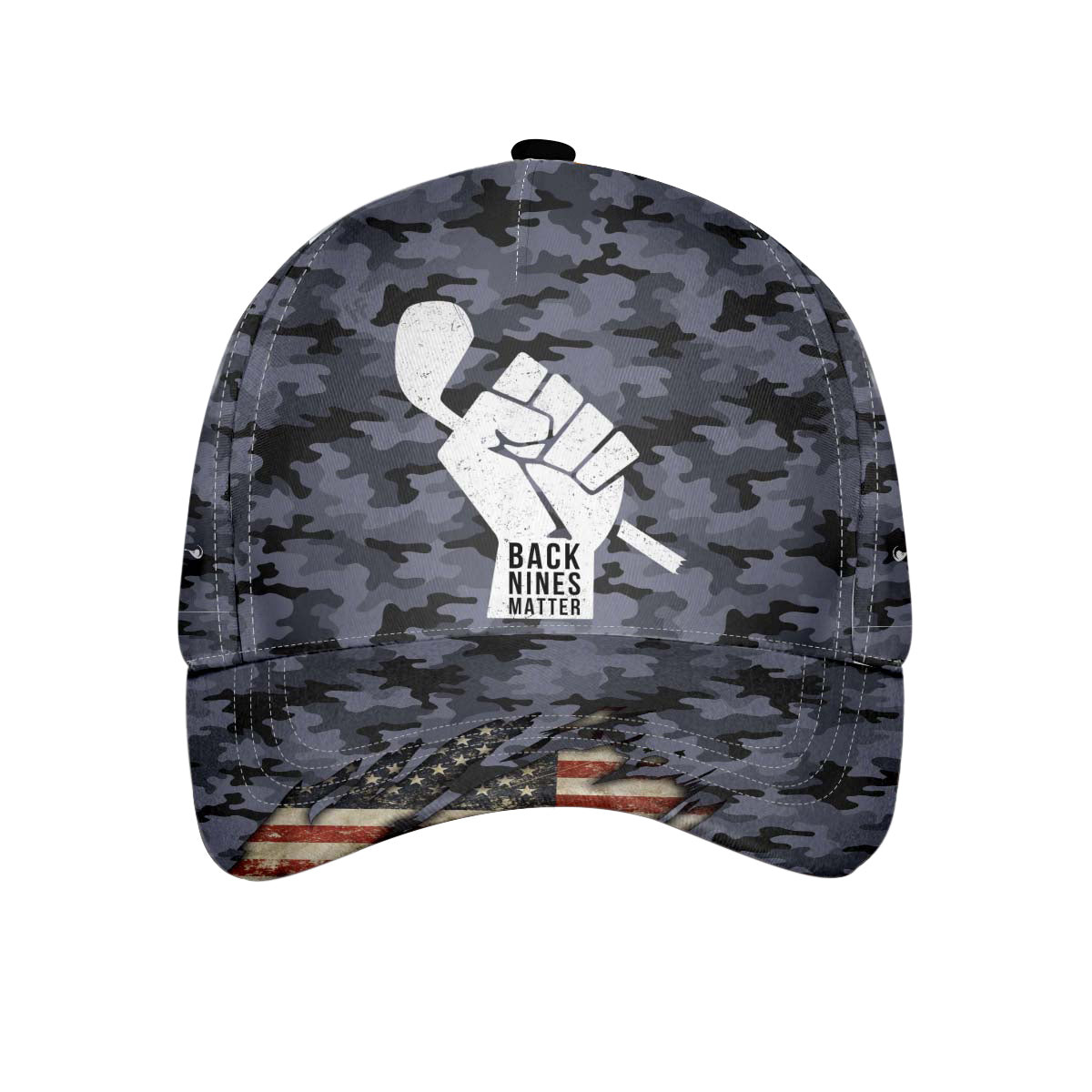 Golf Back Nines Matter Camo Cap