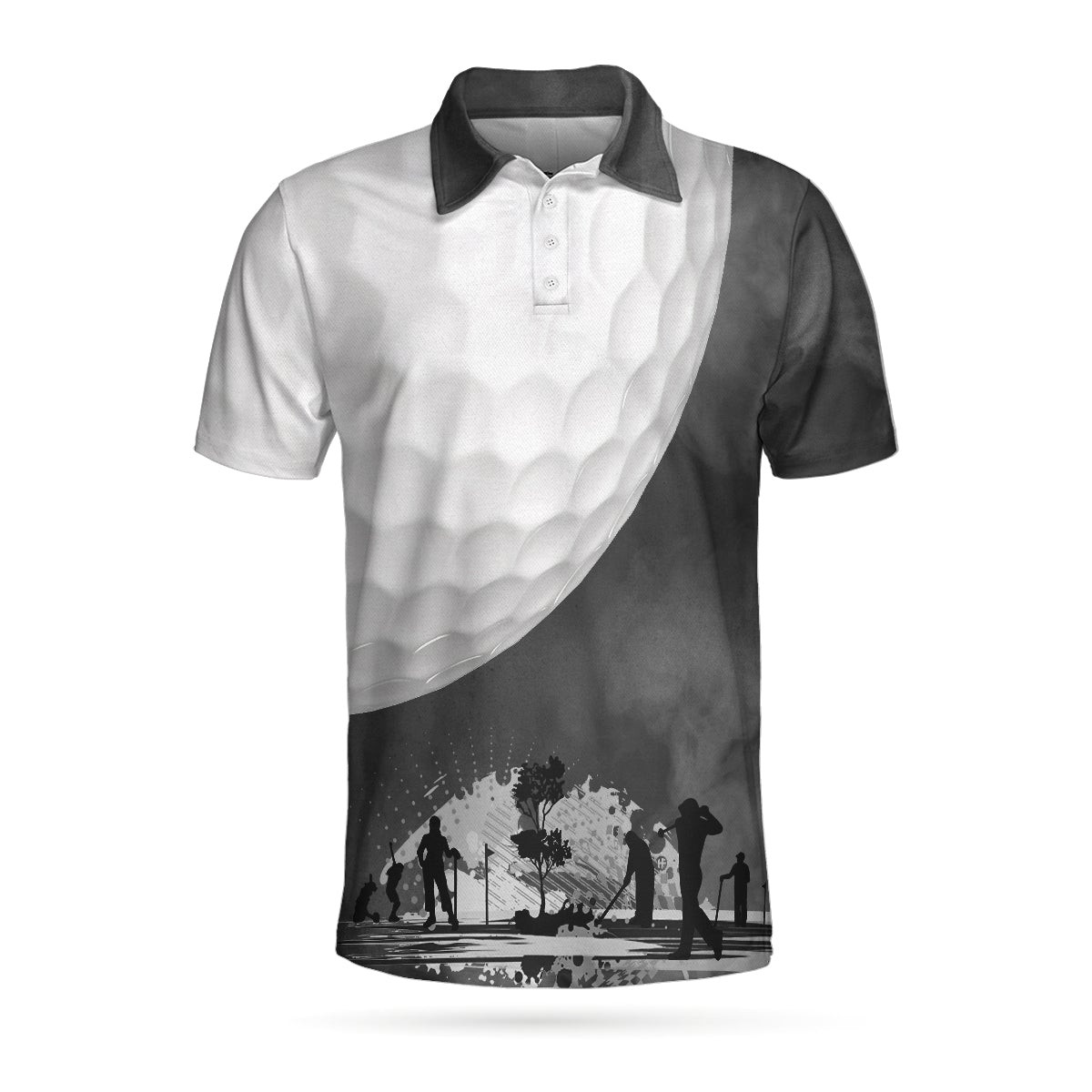 Golf Ball And Smoke Background Golf Polo Shirt Smoke Golf Player Polo Shirt Best Golf Shirt For Men