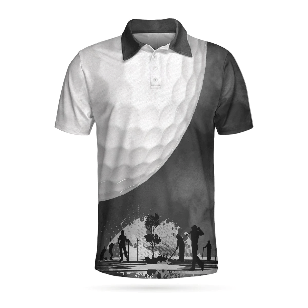 Golf Ball And Smoke Background Golf Polo Shirt Smoke Golf Player Polo Shirt Best Golf Shirts Short Sleeve Polo For Men