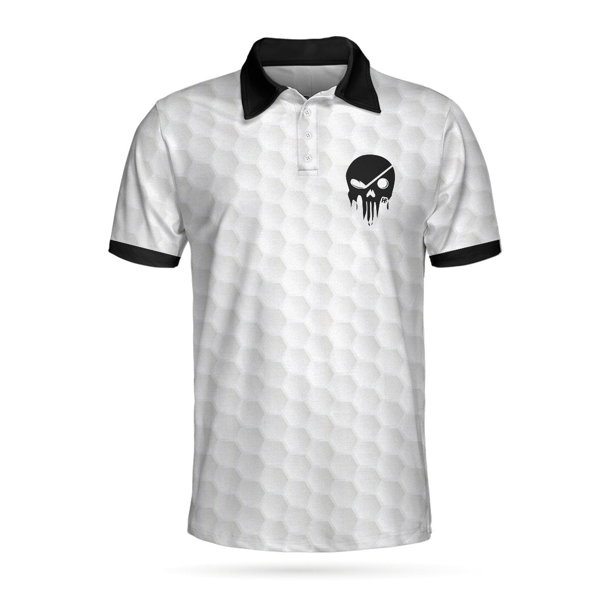 Golf Ball Pattern Skull Polo Shirt Black And White American Flag Polo Shirt Best Golf Shirt For Men