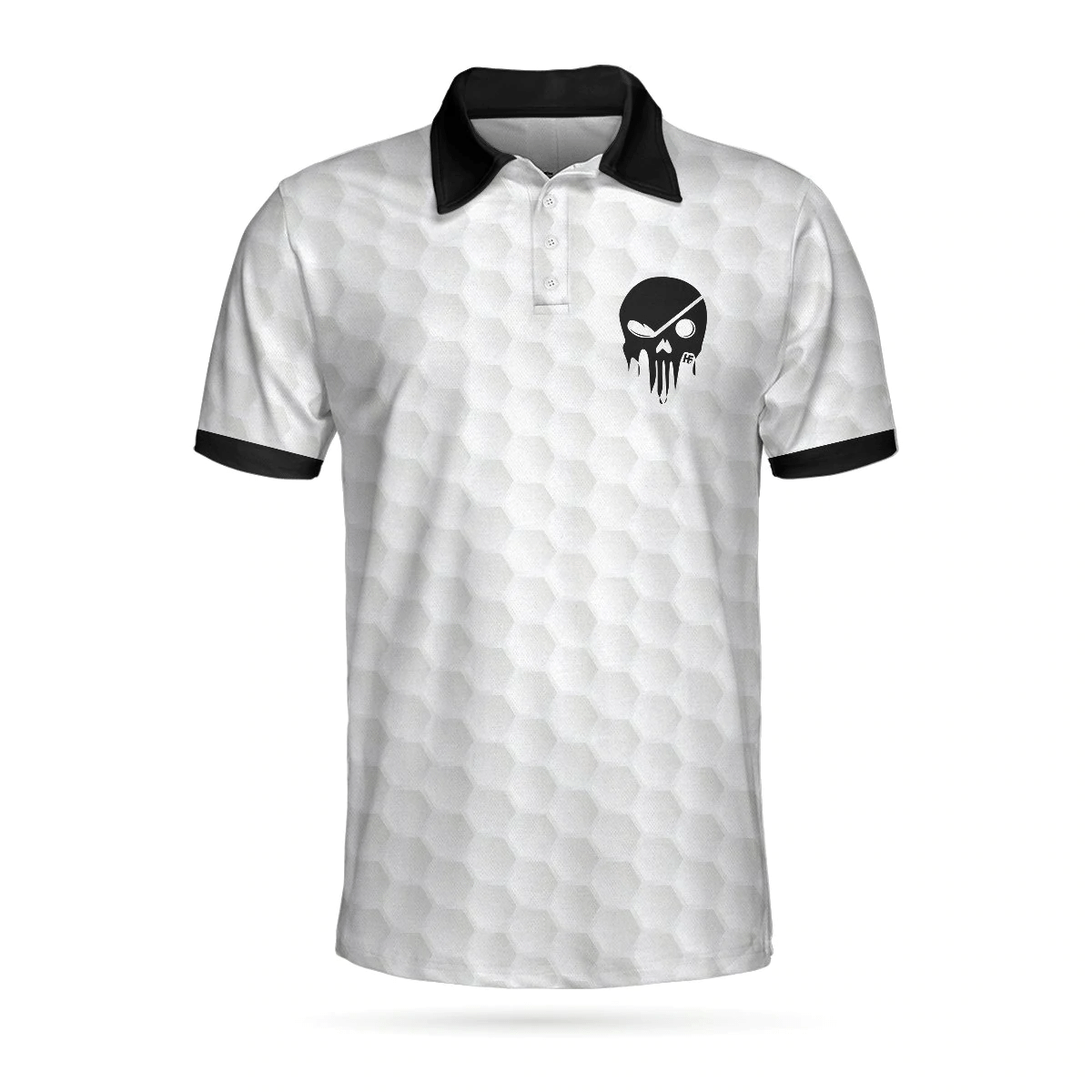 Golf Ball Pattern Skull Polo Shirt Black And White American Flag Polo Shirt Best Golf Shirts Short Sleeve Polo For Men