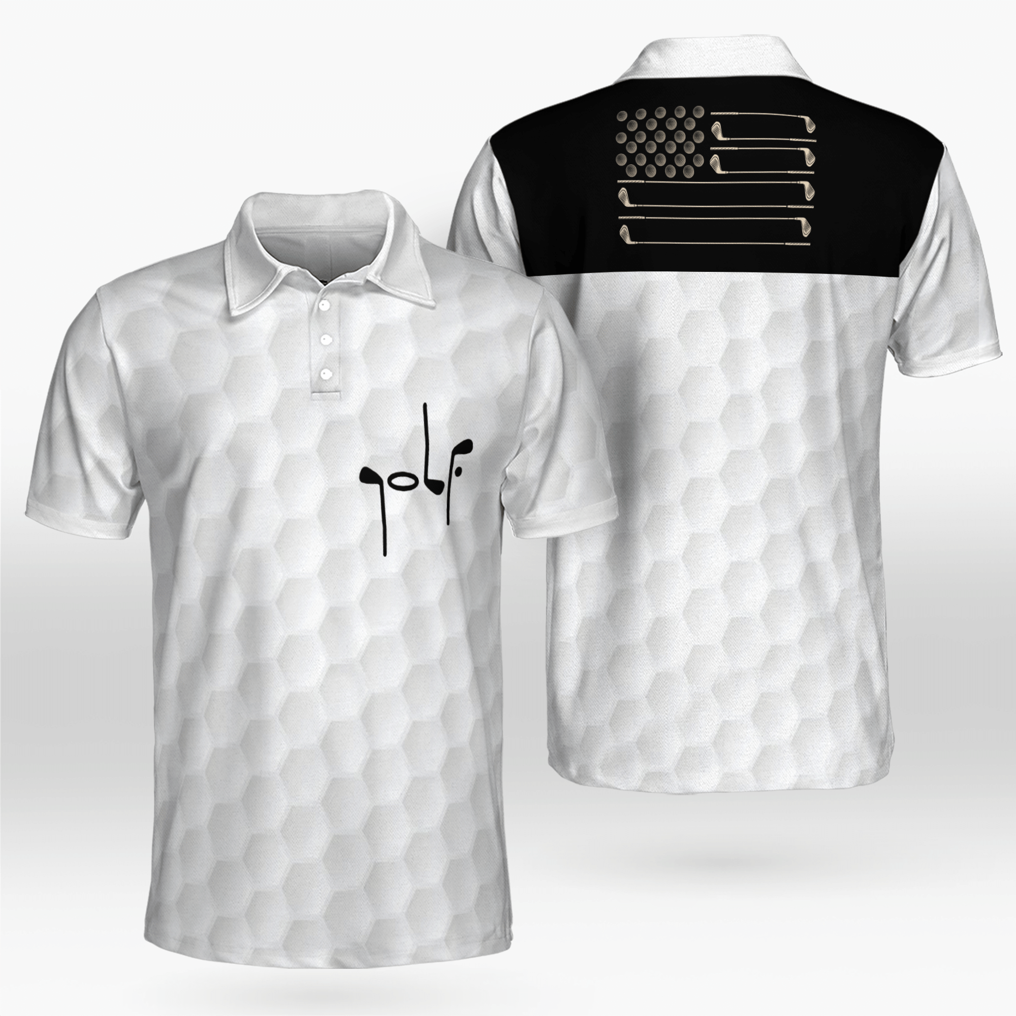 Golf Ball Texture Golf Icon White Polo Shirt Best Golf Shirts For Men