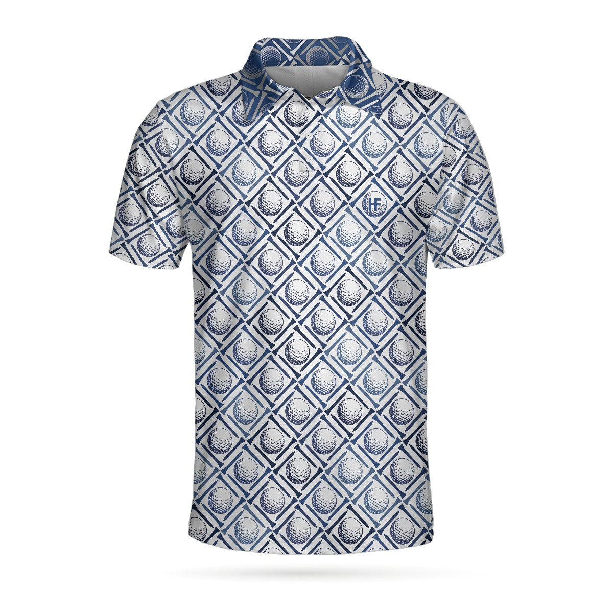 Golf Balls And Tees Seamless Golf Polo Shirt Best Golf Shirt For Men Cool Gift For Golfers