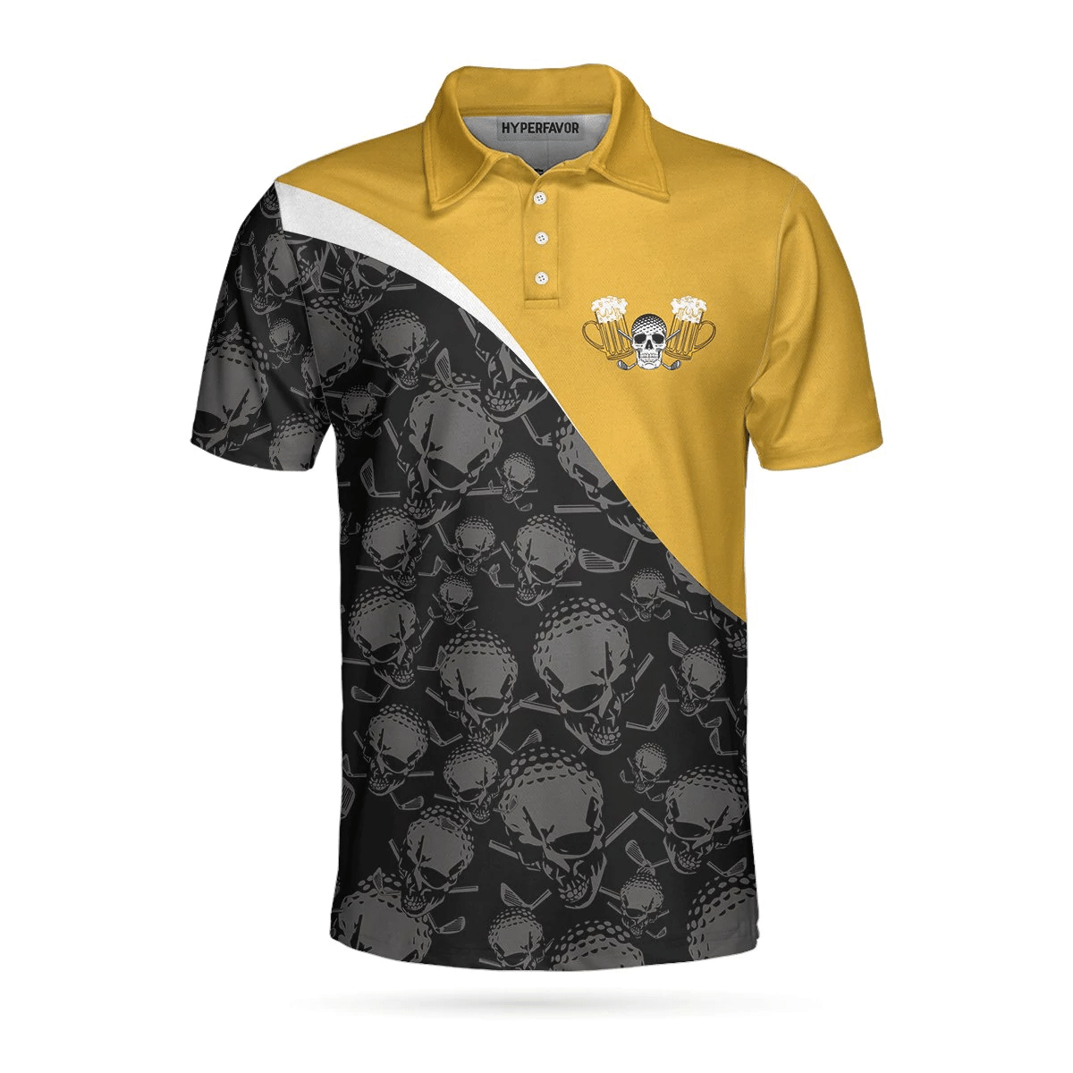 Golf  Beer What Else Is There Polo Shirt Skull Golf Shirt For Male Players Golf Gift For Beer Lovers